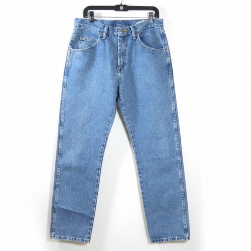Wrangler Mens 33x32 Jeans Regular Fit Medium Wash Denim